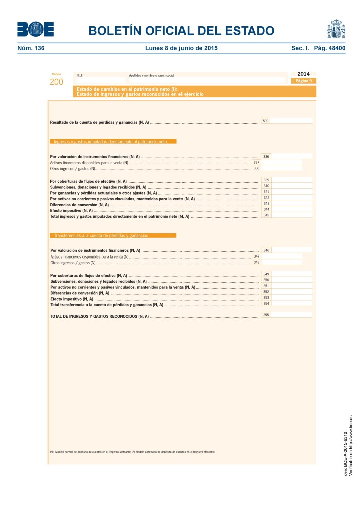 El Modelo Del Impuesto Sobre Sociedades 2014 - Declaracion De La Renta