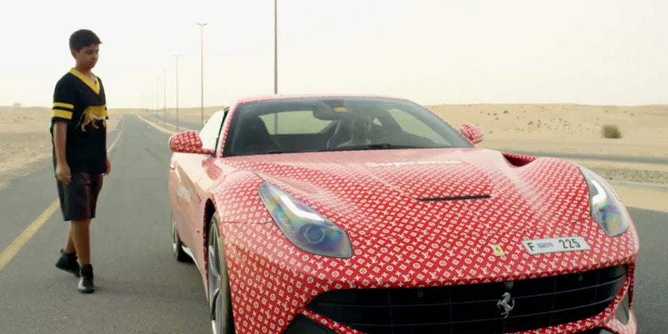 15YO Instagrammer Boasts Supreme x Louis Vuitton-wrapped Ferrari